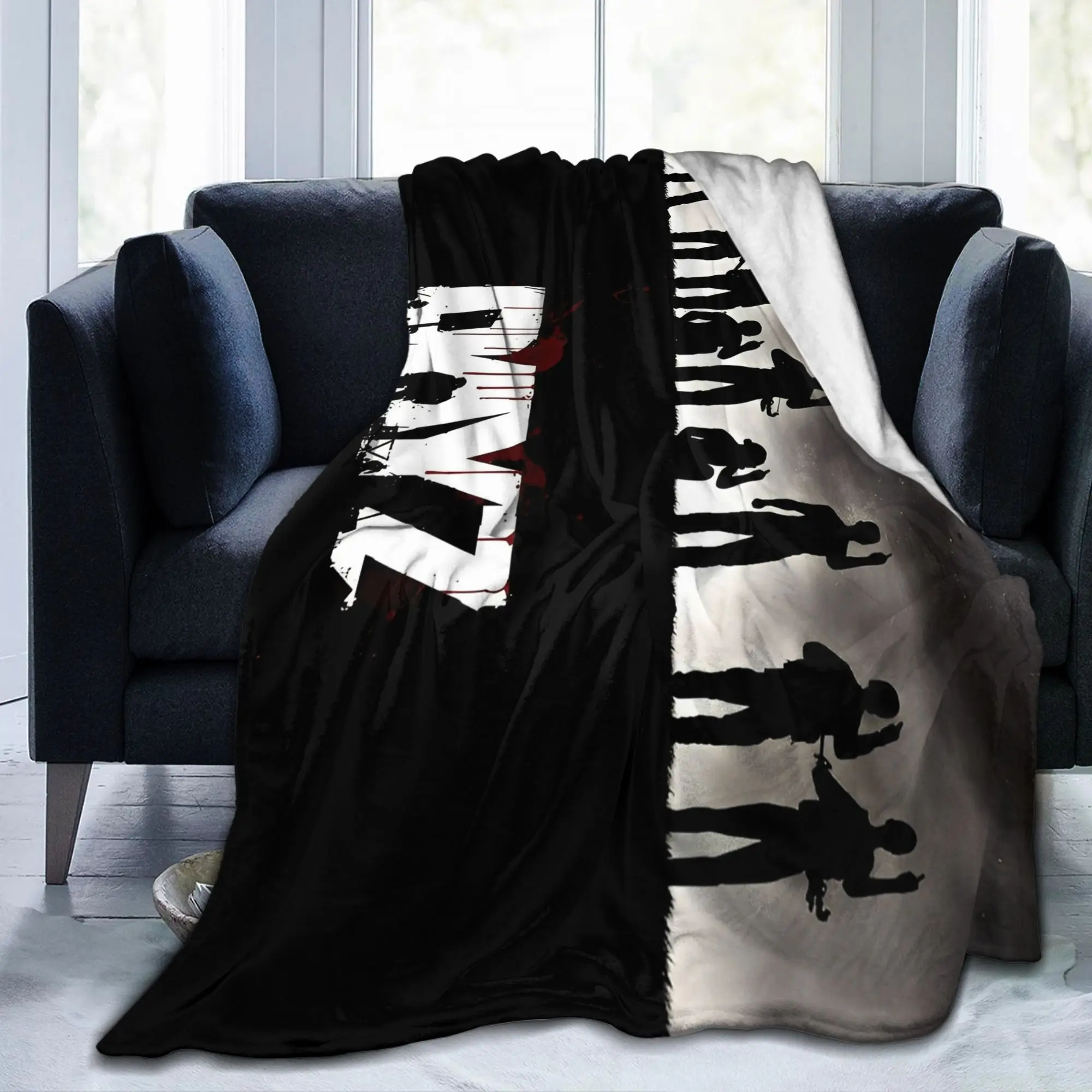 DayZ Shotting Game Blanket Fleece Autumn Winter Zombie Attack Multi-function Ultra-Soft Throw Blankets for Bedding
