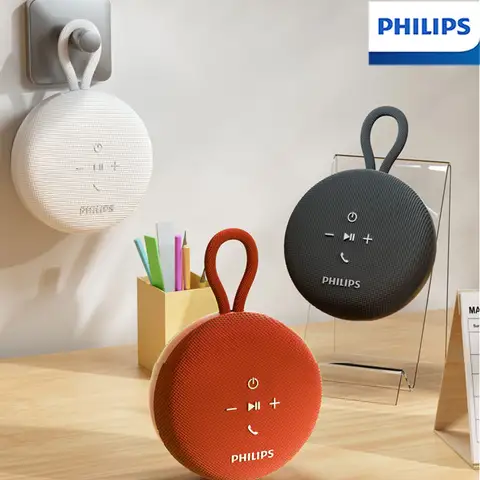 Philips TAS1120 Mini Portable Wireless Bluetooth Speacker Bathroom Waterproof Indoor 800mAh Subwoofer with Suction Cup Lanyard