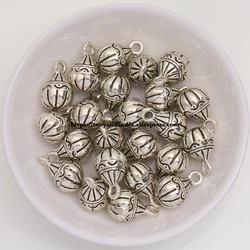 (50Pcs/Lot) Zinc Alloy Tibetan Silver European Charm Gourd-Shape Pendant Size 15X10mm HA6842B