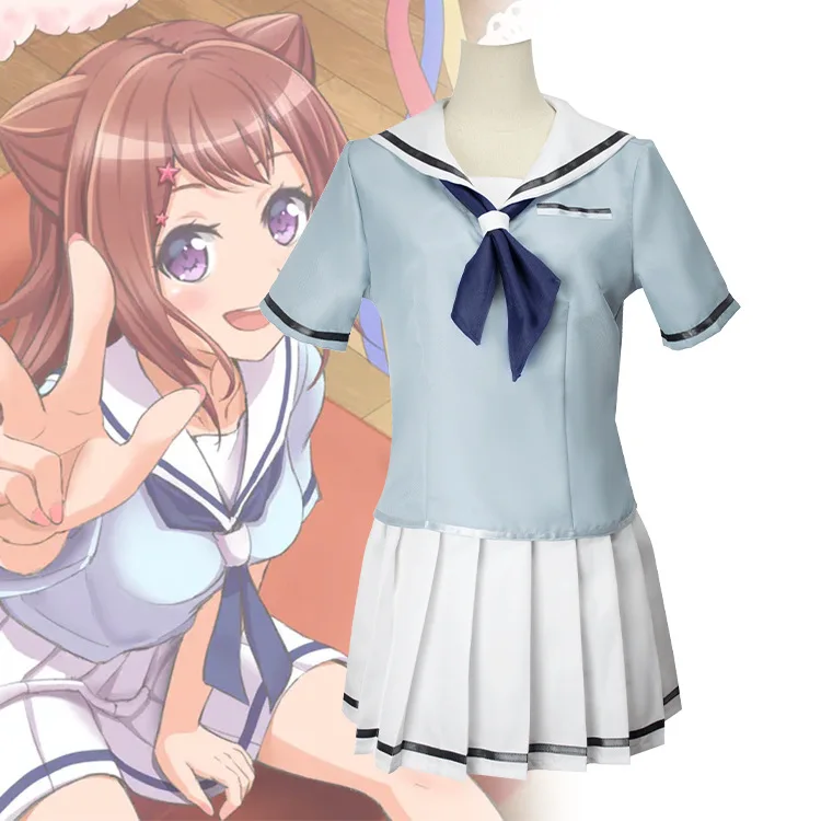 

Костюмы для косплея аниме Взрыв Toyama Kasumi Hanazono школьная форма Топ юбка галстук римири матрос костюм Хэллоуин Одежда для вечеринки