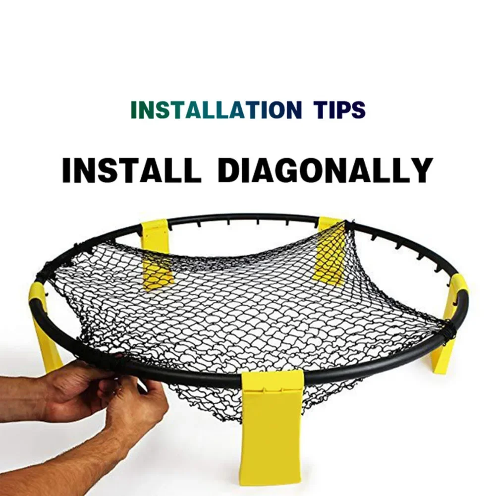 

2Pcs Volleyball Net 1x1m Imitation Nylon Spike Game Balls Replacement Volleyball Net For Roundnet Game Team Sports