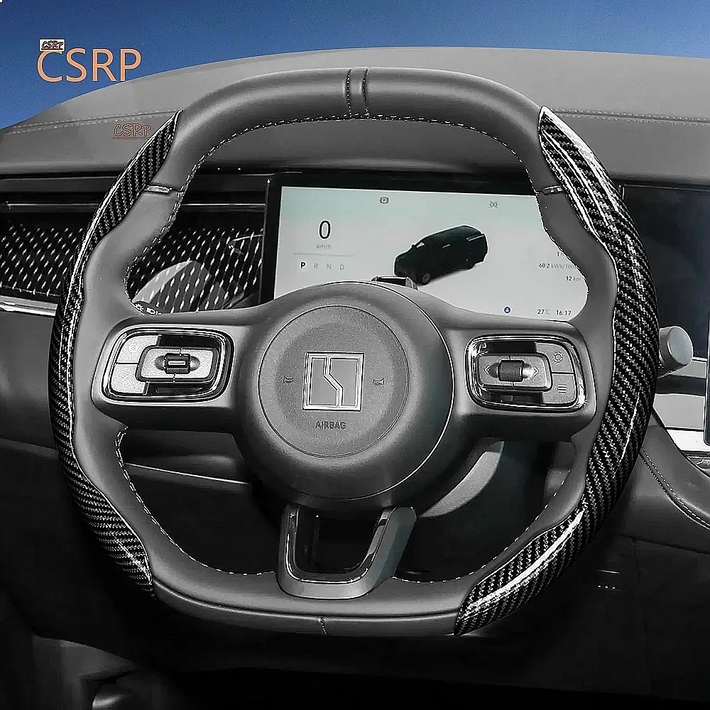 Suitable for Zeekr Carbon Fiber Steering Wheel Cover Quick-Release Durable Black Blue Red White Silver Car Accessories