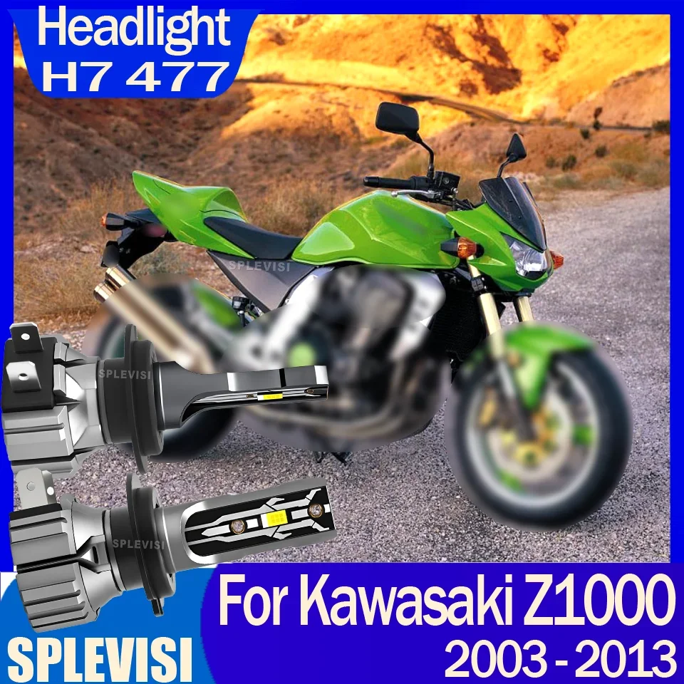 LED motorcycle Headlight IP68 Easy-Install No Tools Needed For Kawasaki Z1000 2003 2004 2005 2006 2007 2008 2009 2010 2011-2013