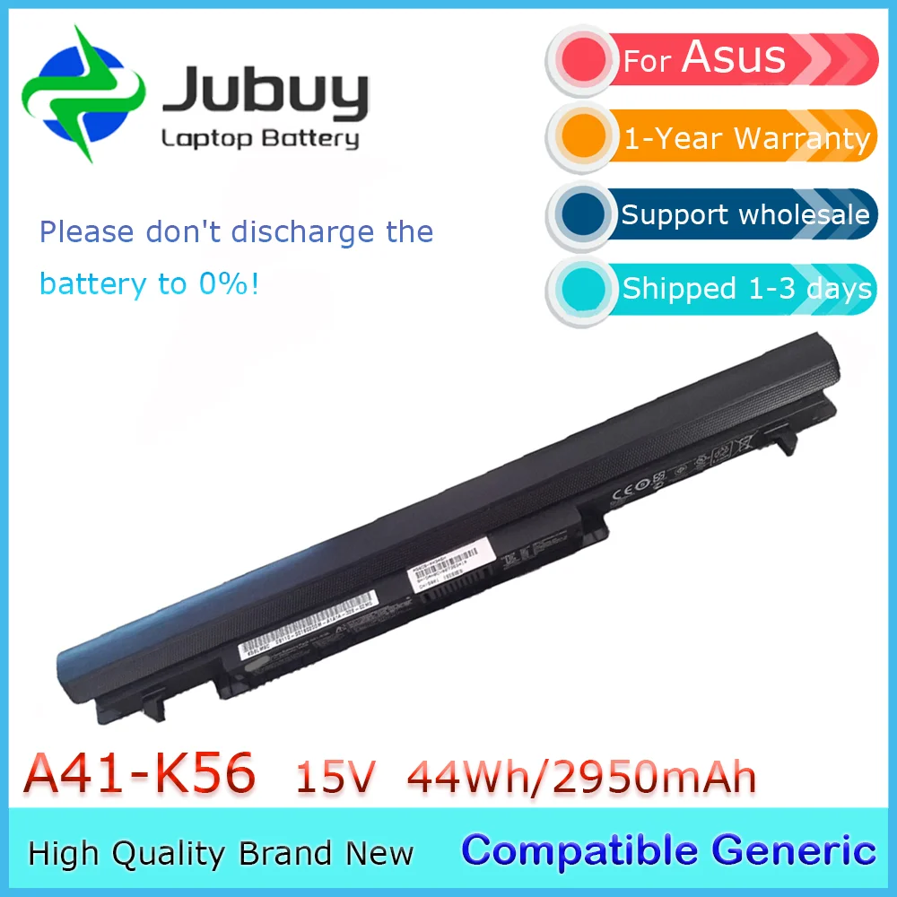 A41-K56 15V 44Wh Compatible Generic Laptop Battery for Asus A46 A56C K46CA K56CB R505 S46C U58 V550 A42-K56