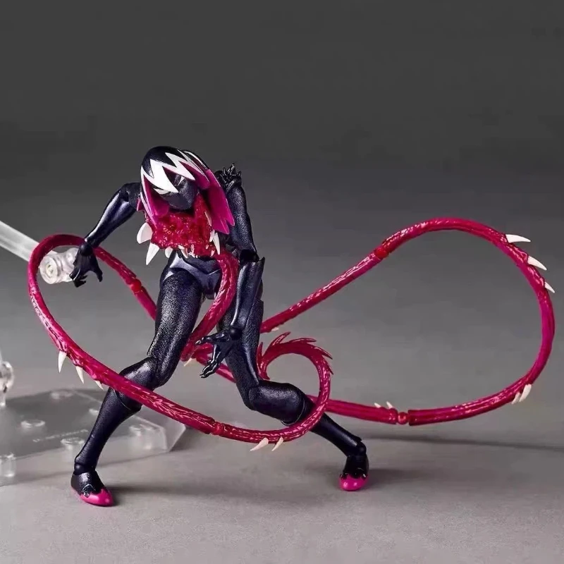 Figura de acción de Marvel Venomized Gwen Stacy, modelo coleccionable de Anime, articulaciones articuladas para fanáticos de Marvel, entusiastas de los cómics