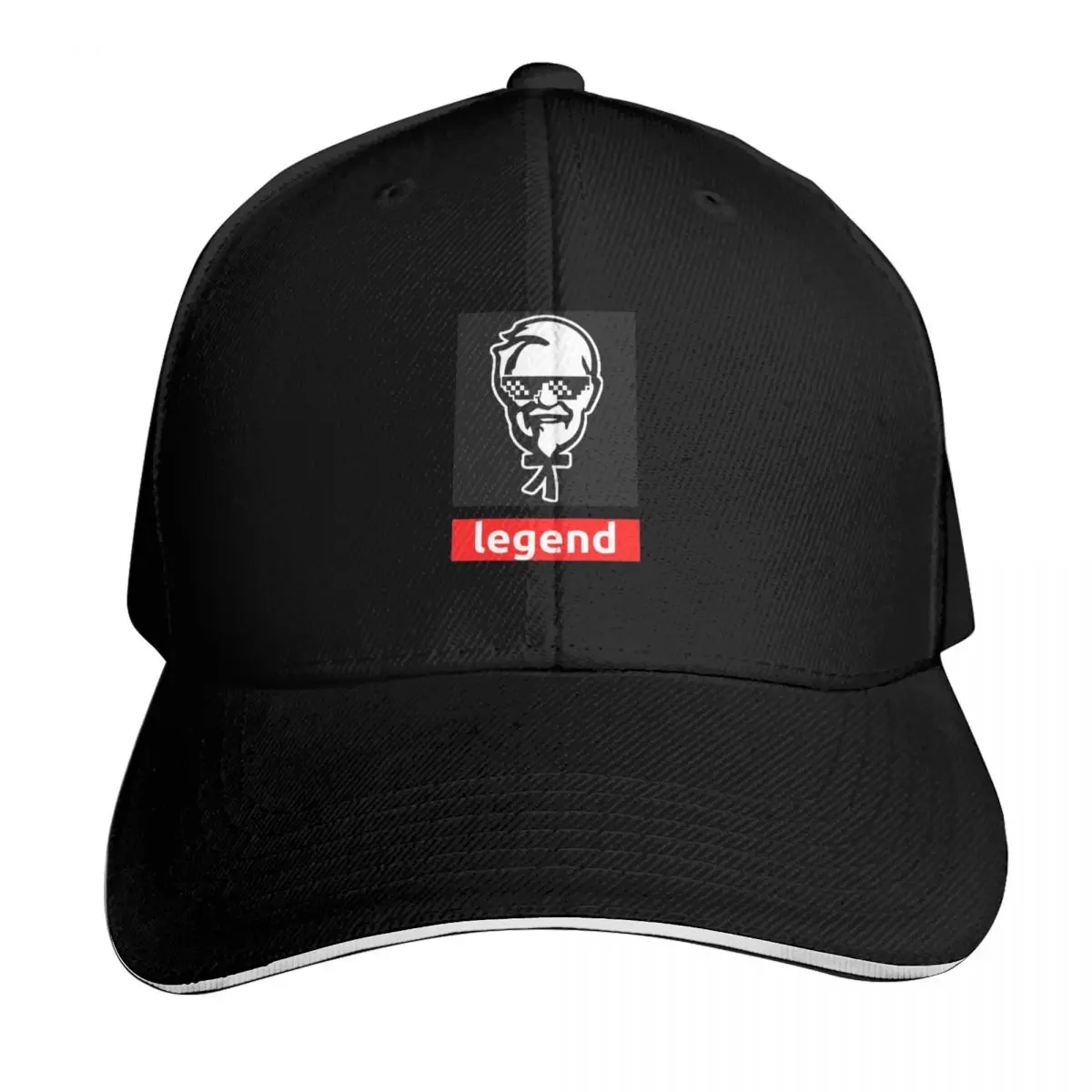 Colonel Sanders - Famous Figure Legend Baseball Cap Contrast Two Tone Brim Snapback Flat Bill Strapback Dad Hat