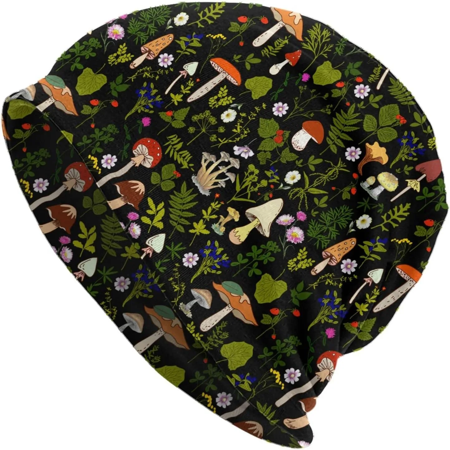 

Шапки с изображением грибов и природы, тонкая кепка с капюшоном, повседневная кепка с черепом для бега, езды на велосипеде