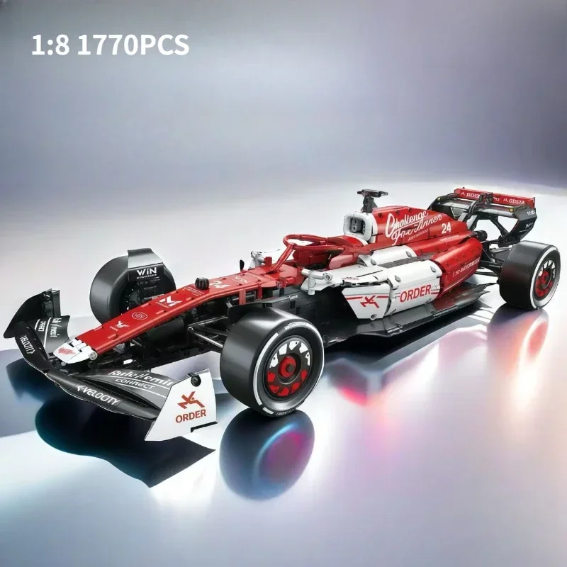

1758 шт. 1:8 F1 Архитектурный пакет Racing MOC Строительные блоки Автомобиль Крутая коллекция Модель автомобиля Игрушечный подарок