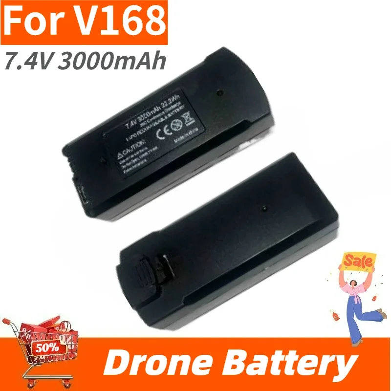 

High Quality Replacement Drone Battery 7.4V 3000mAh for V168 Brushless Motor Remote - controlled Drone Quadcopter Brand New