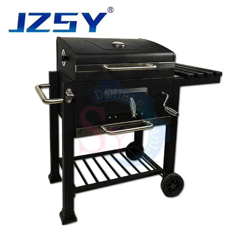 Wholesale Price Country House Large Trolley Charcoal Barbecue Smoke Oven/Hotel Villa Outdoor Diy Beefmaster Bbq Grill With Wheel