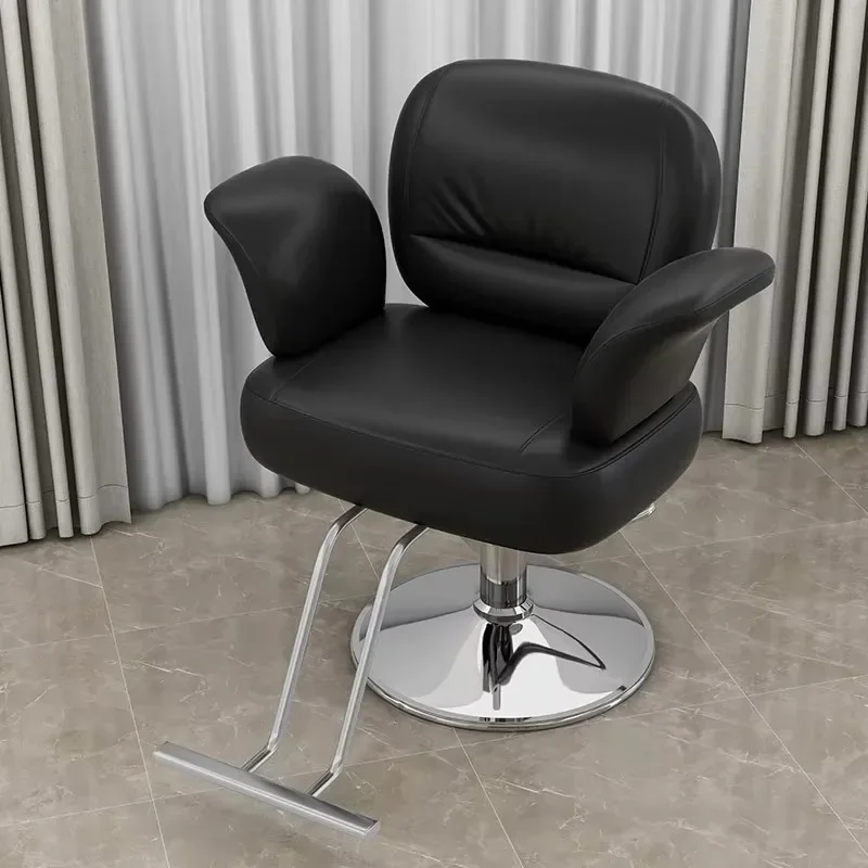 Classic Professional Barber Chair Aesthetic Vintage Simple Salon Barbershop Chair Retro Modern Cadeira De Barbeiro Furniture