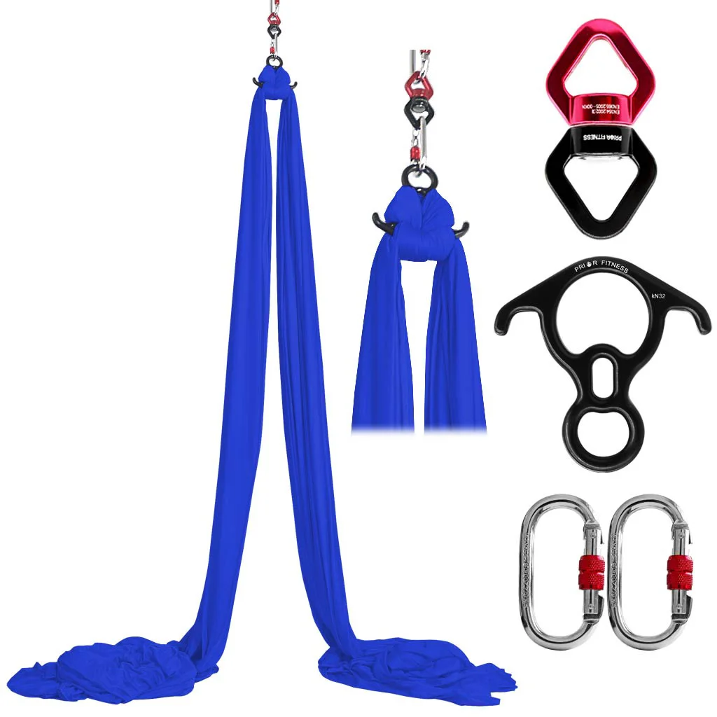 

12m Yoga Aerial Silks Full Set Yoga Fitness kit for GYM Home Outdoor Anti-Gravity Body Building Yoga Belt Silk Swing Pilates