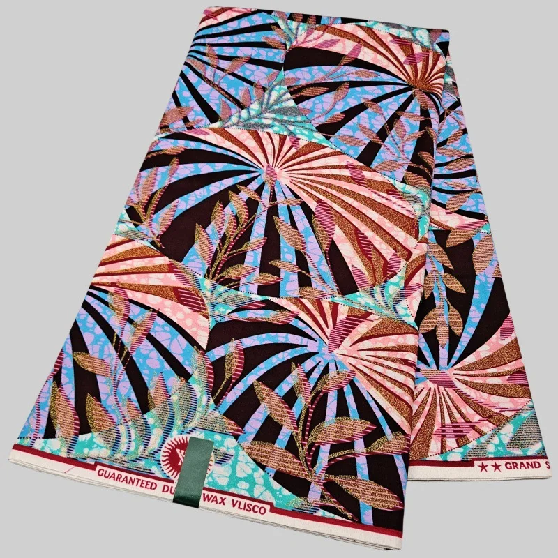 

Хлопковая африканская восковая ткань с красочным принтом, летнее осеннее платье, одежда, подушки, скатерть для дивана, длина 6 ярдов, 24 ярда, R2972