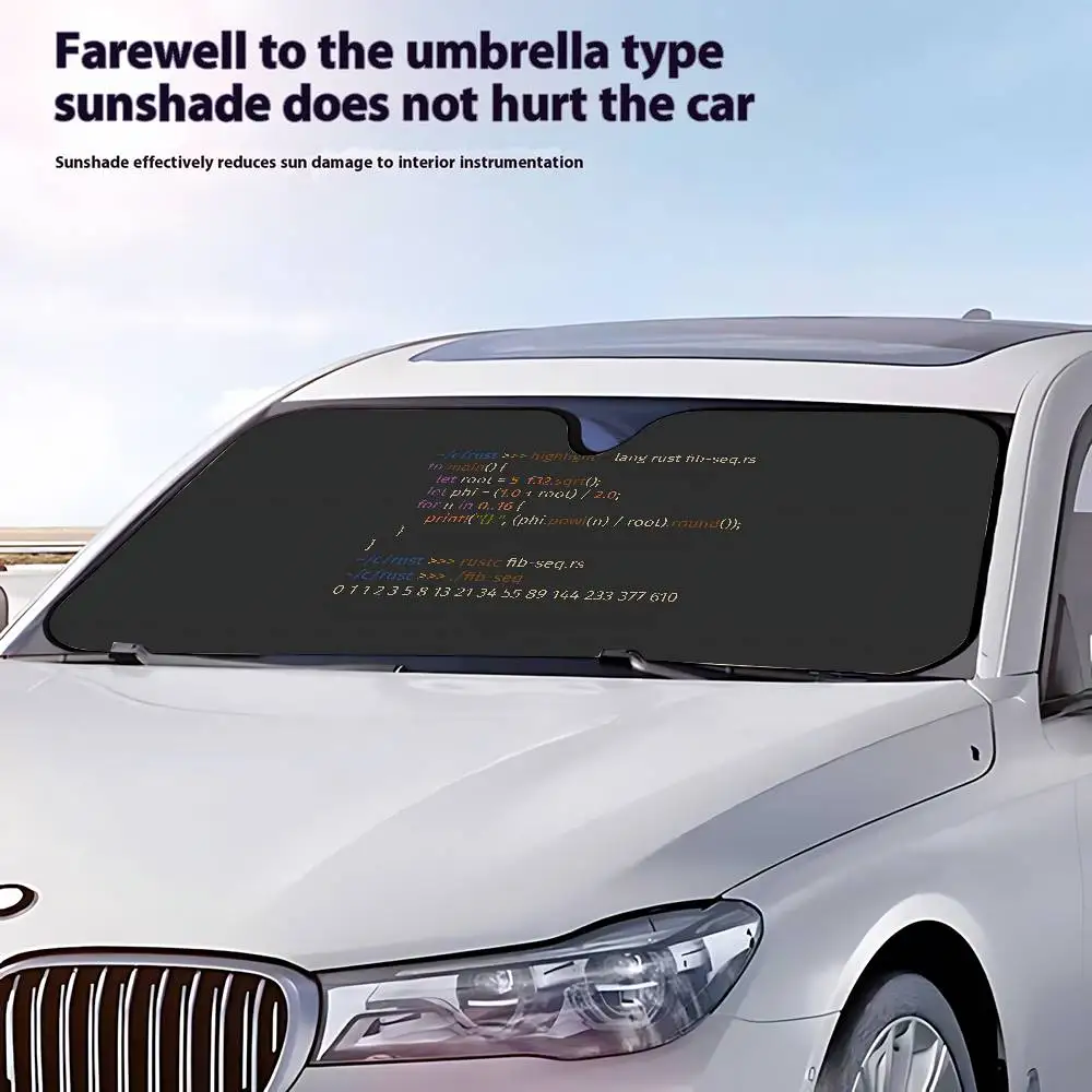 بيثون مبرمج أكل رمز النوم سيارة ظلة الزجاج الأمامي نافذة السيارة غطاء الزجاج الأمامي الشمس الظل السيارات قناع اكسسوارات السيارات #2