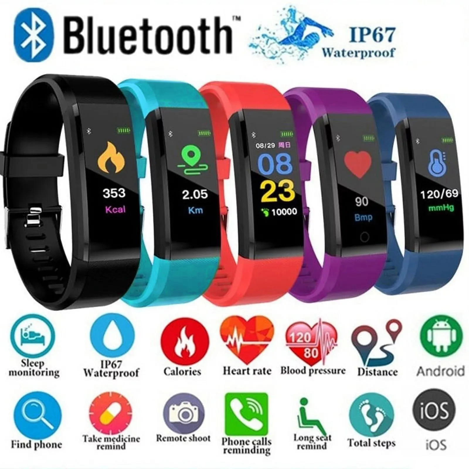 Smart Watch Sports Watch Waterproof Nfc Sleep Detection Heart Rate Blood Pressure Blood Oxygen Sports Pedometer Watch