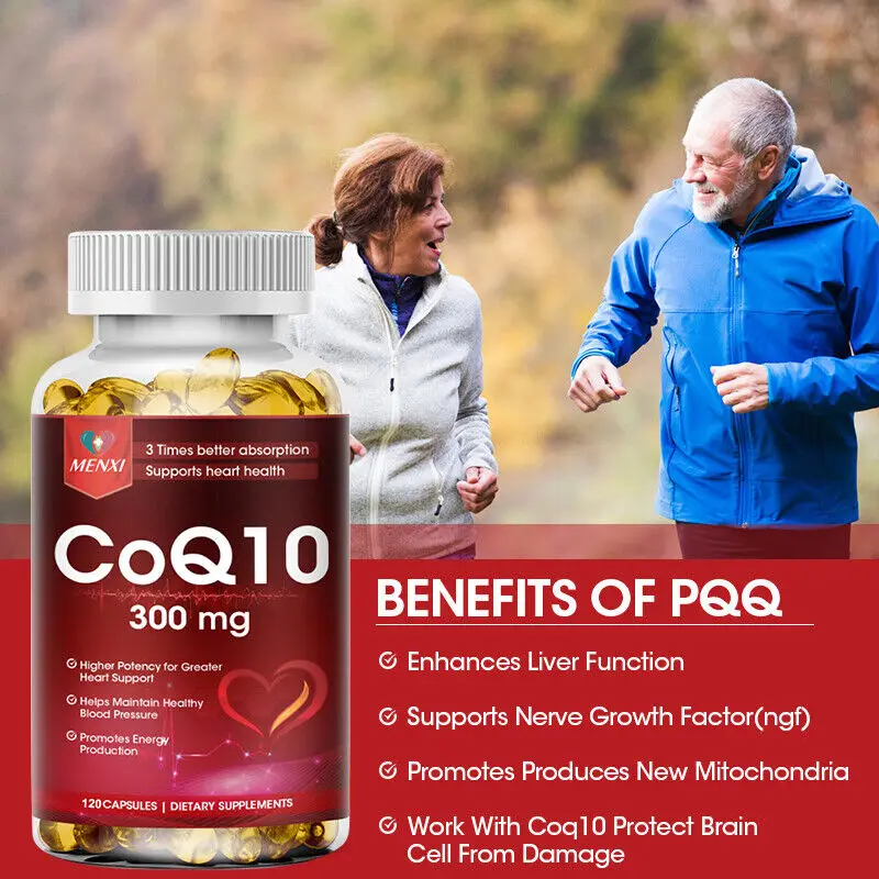 CoQ 10 Coenzyme Q10 Vegan 300mg Capsules Anti-Aging Cardiovascular Heart Health