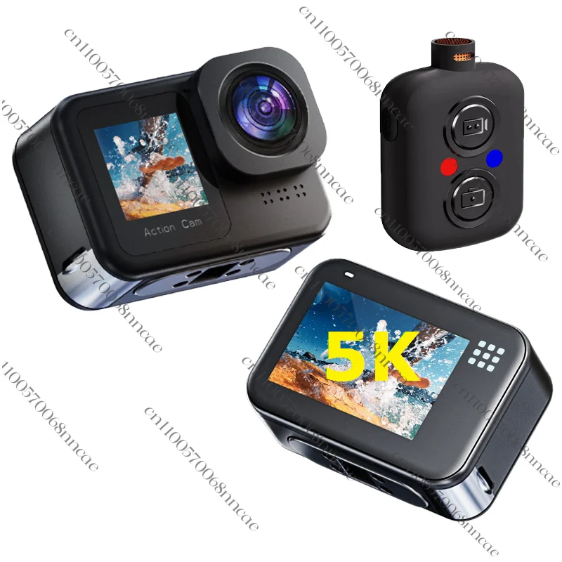 كاميرا الحركة الرياضية الجديدة WiFi مع EIS شاشة مزدوجة مضادة للاهتزاز تعمل باللمس للرؤية الليلية مقاومة للماء Body-5K 4K 60FPS لمدونات الفيديو