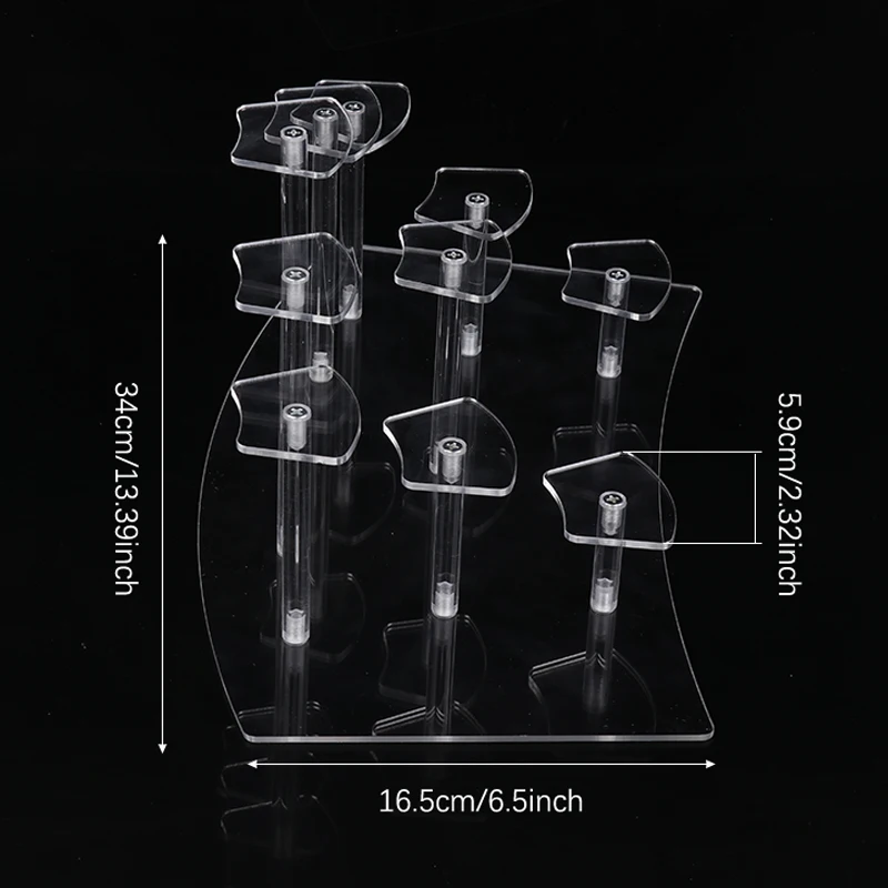 Hua 10 camadas figuras de animação display acrílico suporte cupcake para sobremesa cosméticos unha polonês argila boneca jóias ideias para presentes