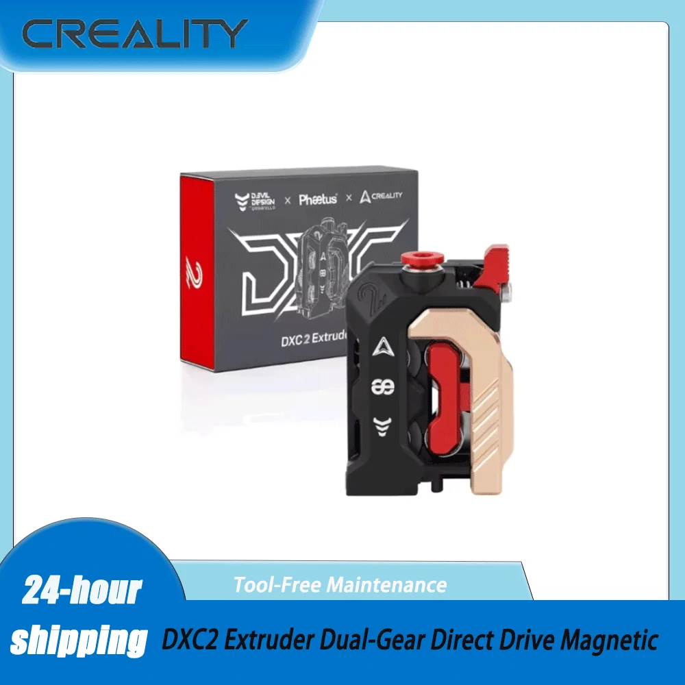 Creality K2/K2 Pro/K2 Plus DXC2 Extruder Dual-Gear Direct Drive Magnetic Tool-Free Maintenance for K2_K2 Pro_K2 Plus Upgrade