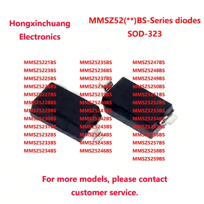 SOD-323 Series MMSZ5221BS MMSZ5223BS MMSZ5225BS MMSZ5226BS MMSZ5227BS MMSZ5228BS MMSZ5229BS MMSZ5230BS MMSZ5231BS MMSZ5232BS