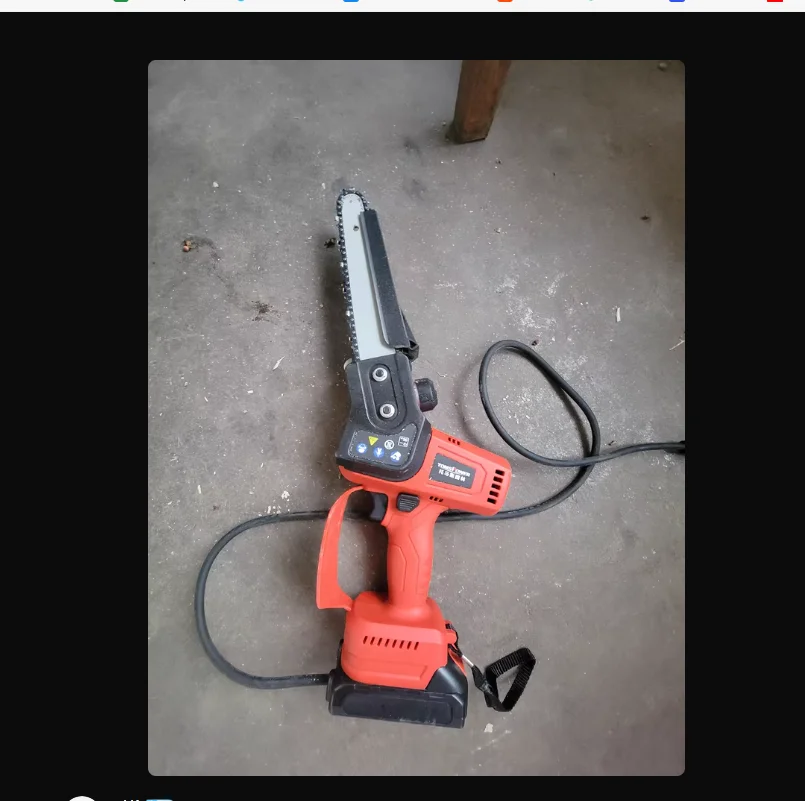 110V/220V Portable Electric Chainsaw with Brushless Motor, Lithium-ion Battery, and Lightweight Design for Easy Handling D