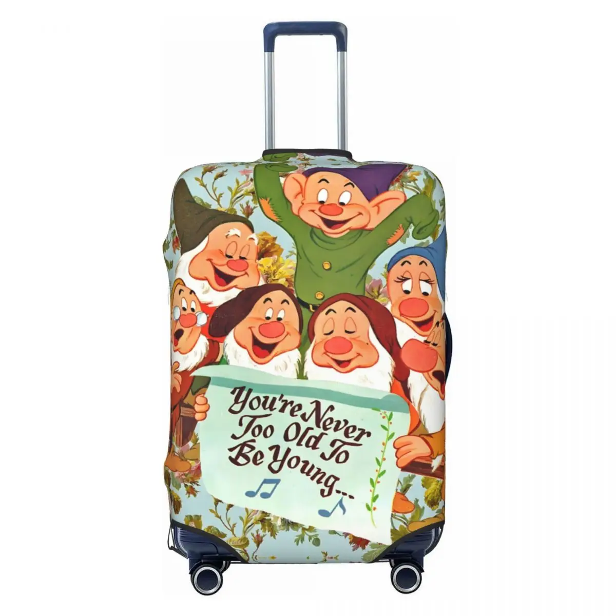

Custom Snow White And The Seven Dwarfs Luggage Cover Cute Cartoon Movie Suitcase Protector Covers Suit For 18-32 inch