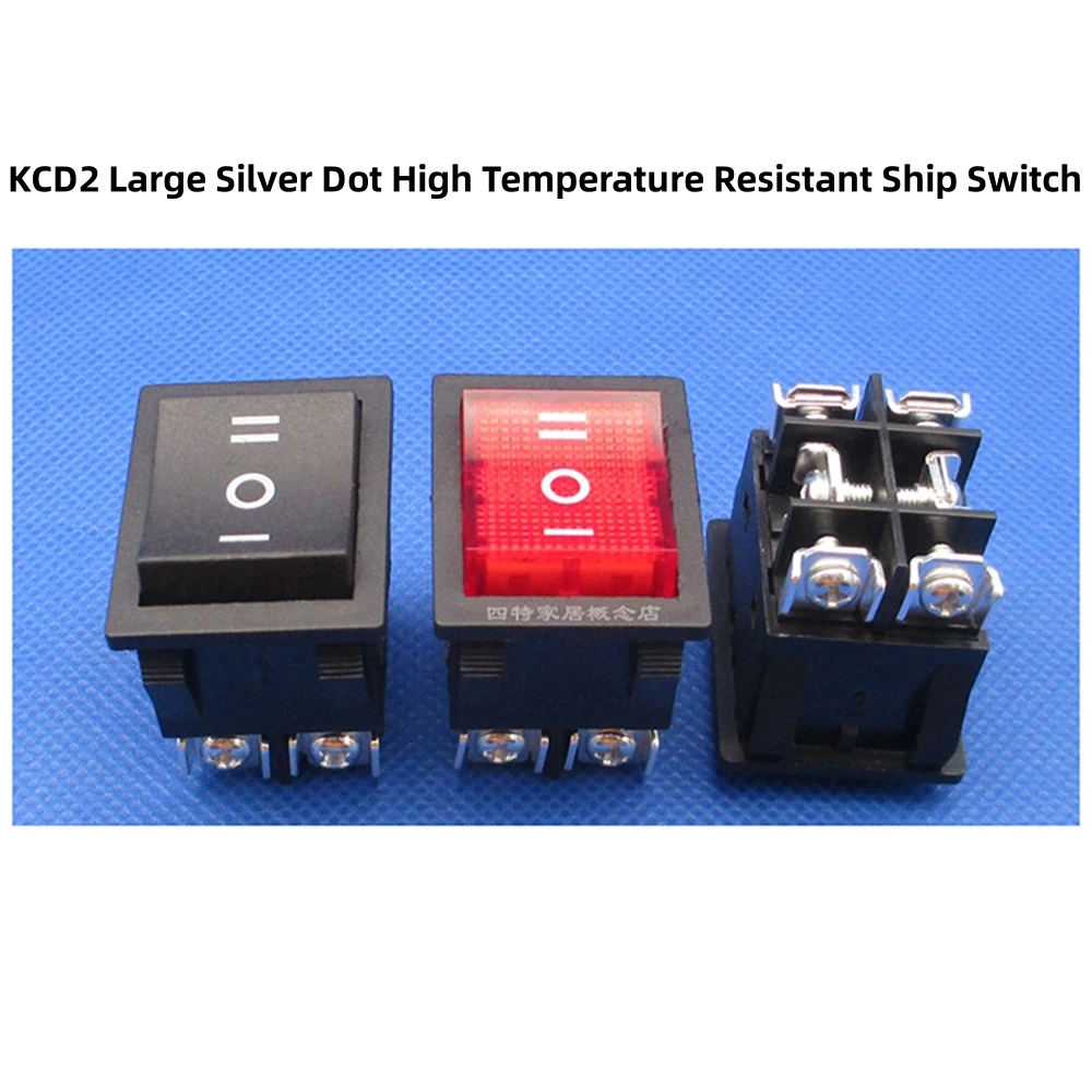 Dual-control Power Supply Screw Type 25A Switch KCD2 Large Silver Dot High Temperature Resistant Ship Switch 6-pin 3-position