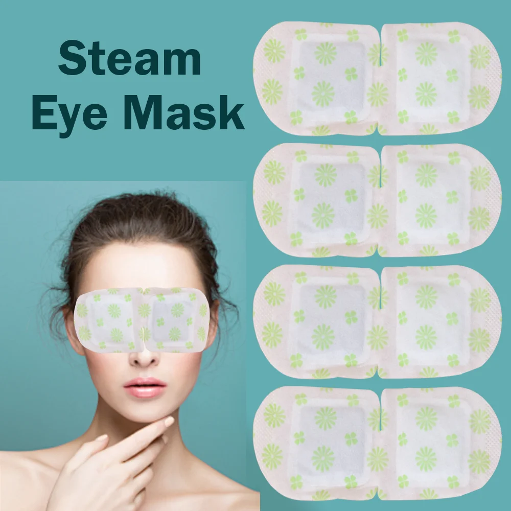 6/10PCS Steam Eye Patch Self-heating Sleep Eye Mask Eye Health Care Stickers Warm Relaxation Relieve Fatigue Travel Better Sleep