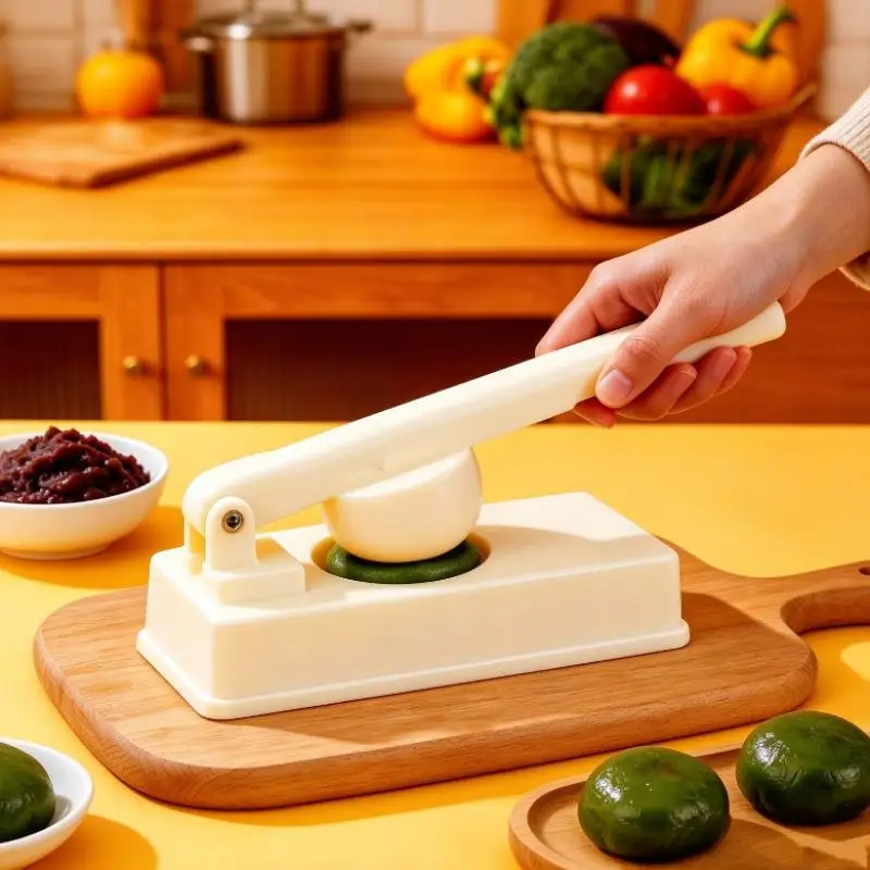 Non-Stick Oval Dumpling Skin Mold, Multifunctional Hand Press Wrapper Tool for Dumplings and Rice Balls