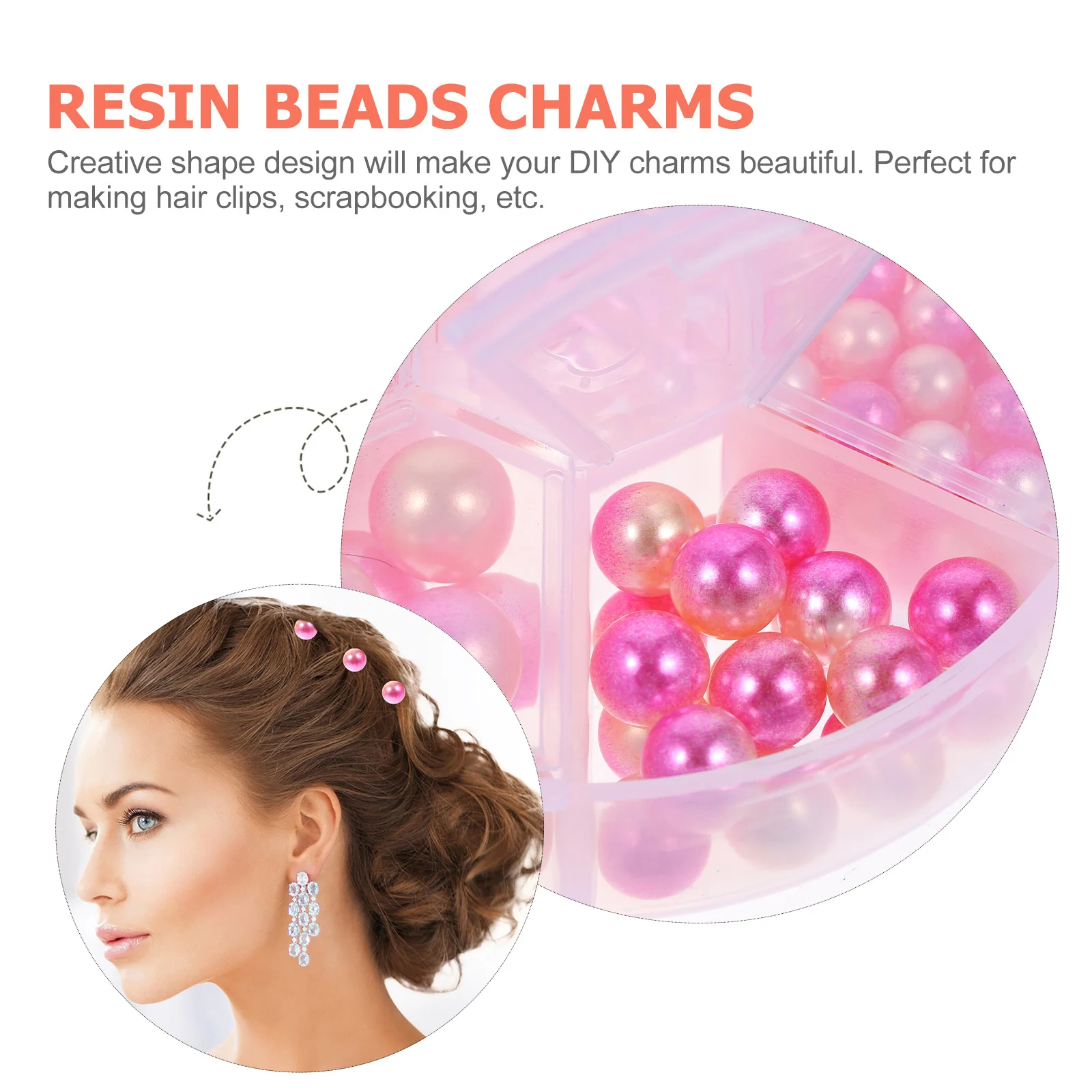 

Scattered Beads Pearl Clothing Accessories Pearls Loose No Holes Hairband Embellishment Resin Durable Flat Back Glue On DIY