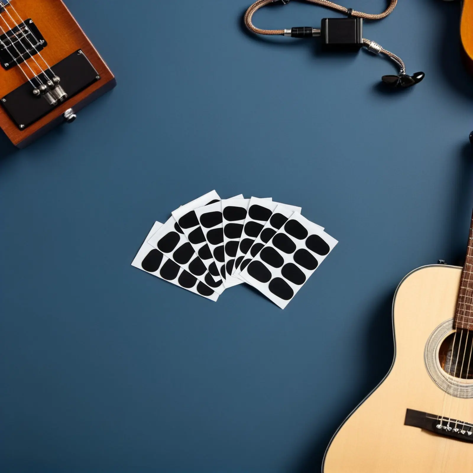96Pcs Sax Mouthpiece Pads Black Rubber Thin Oval Mouthpiece Cushion Sax Bite Pads Protector Patch for Alto Tenor Baritone