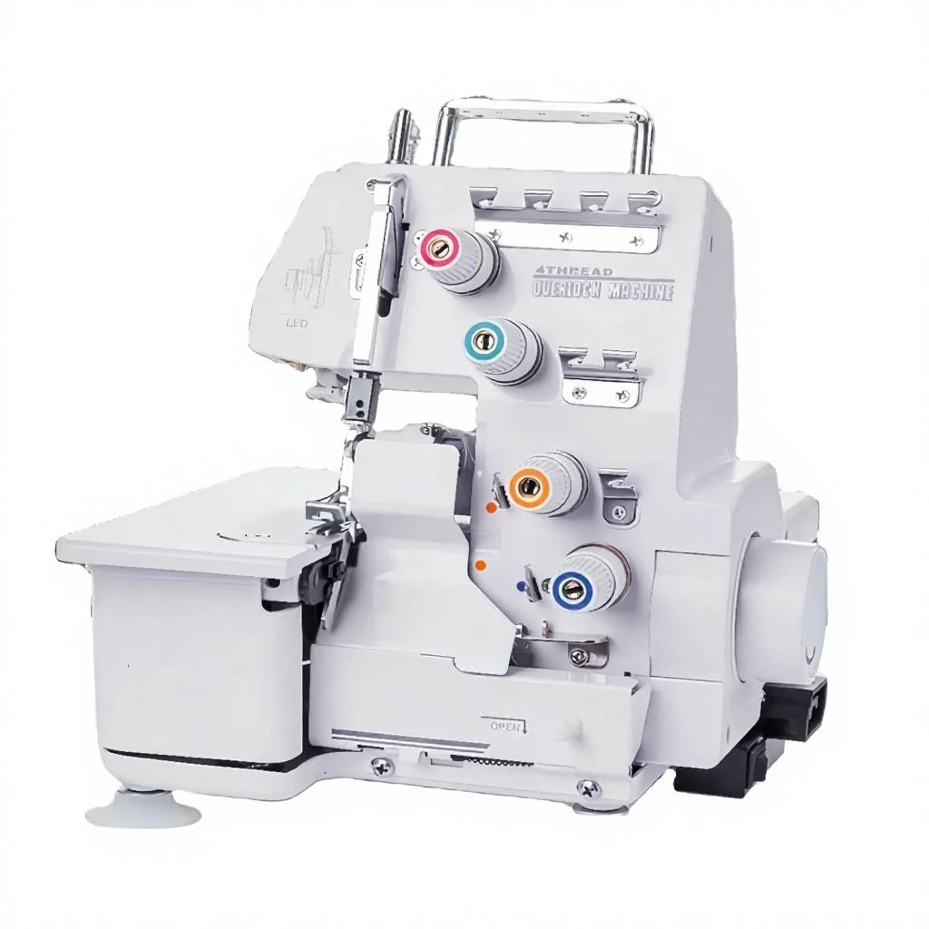 JUKKY 4-434D Mini Overlock Machine Well Received Double Needle Overlock Design High Speed Running Supported by Solid Metal Motor