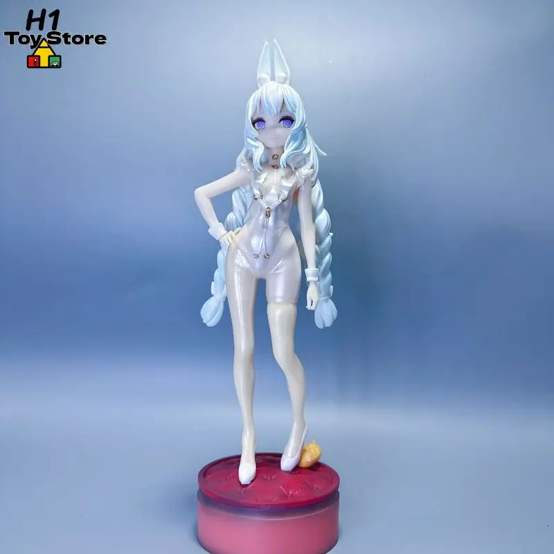 

Azur Lane Le Malin Lazy White Bunny Girl Anime Figure Rabbit Ear Model Desktop Decoration Collectible Toy For Anime Fans