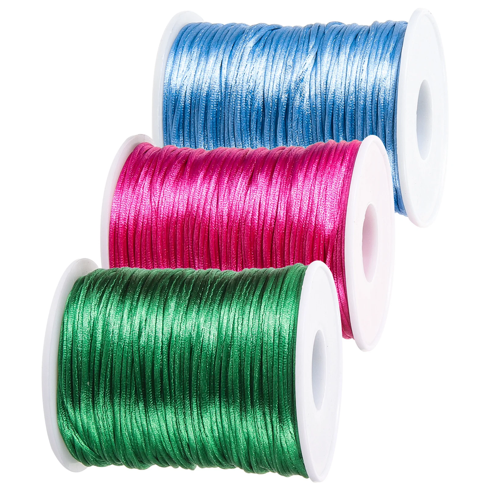 

3 Rolls Knitting Thread Crochet Yarn Thick Durable Colored Thread for Handmade Summer Coasters DIY Craft Projects