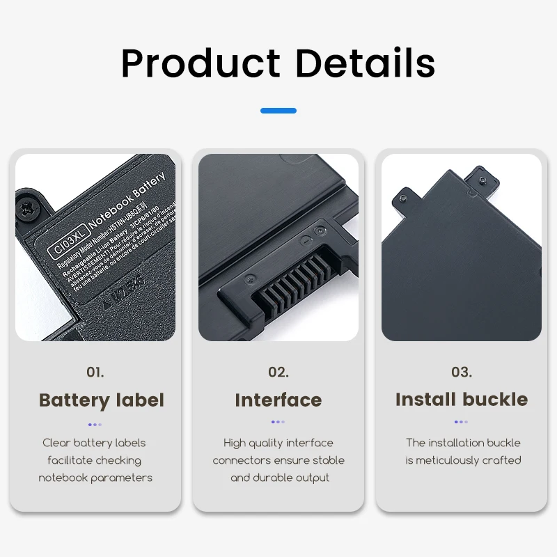 CI03XL CI03 Laptop Battery For HP ProBook 640 G2 645 G2 650 G2 655 G2 640 G3 645 G3 650 G3 655 G3 820 G3 HSTNN-UB6Q 801554-001