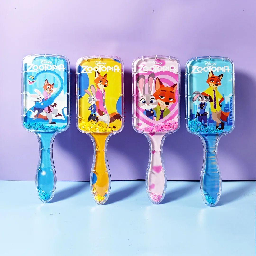 

1/4 шт. новинка для расчески Zootopia2, милая периферийная массажная расческа на воздушной подушке с героями мультфильмов, детская студенческая расческа для девочек, Рождественский подарок