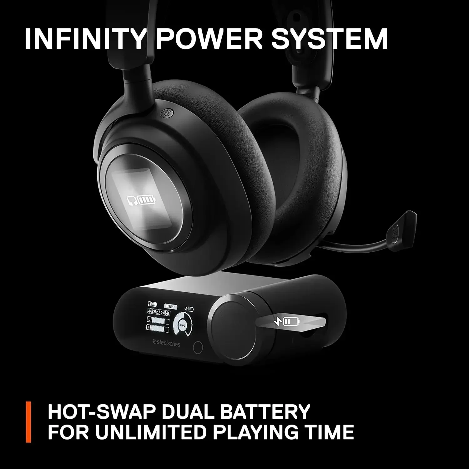 SteelSeries Arctis Nova Pro Wireless Multi-System Gaming Headset - Premium Hi-Fi Drivers - Active Noise Cancellation