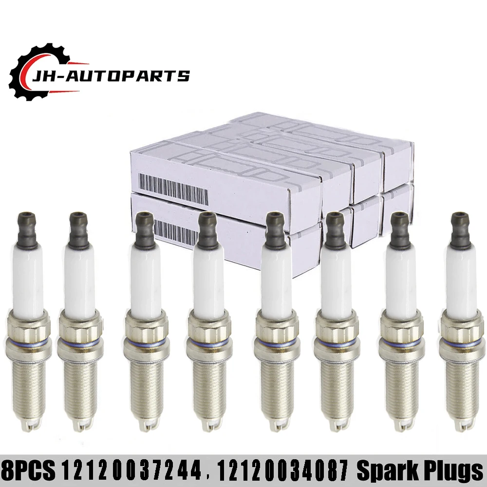 8PCS Spark Plugs 12120037244 for BMW 135i 335i 335xi E82 E88 E90 E91 E89 2006 2007 2008 2009 2010 2011 2012 2013 2014 2015 2016