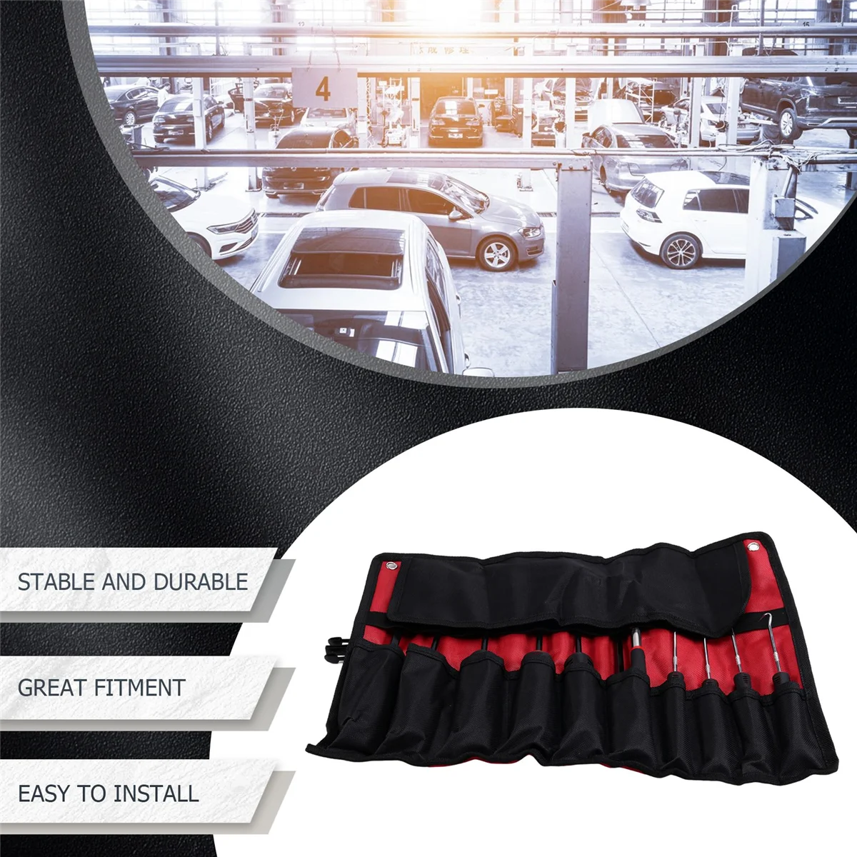 N18R Juego de herramientas de selección y gancho automotriz de 11 piezas, aislamiento resistente, no eléctrico para arandelas de juntas tóricas y piezas de microtipo