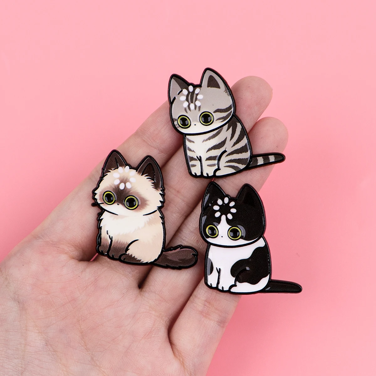 Cats Enamel Pin Detail 3