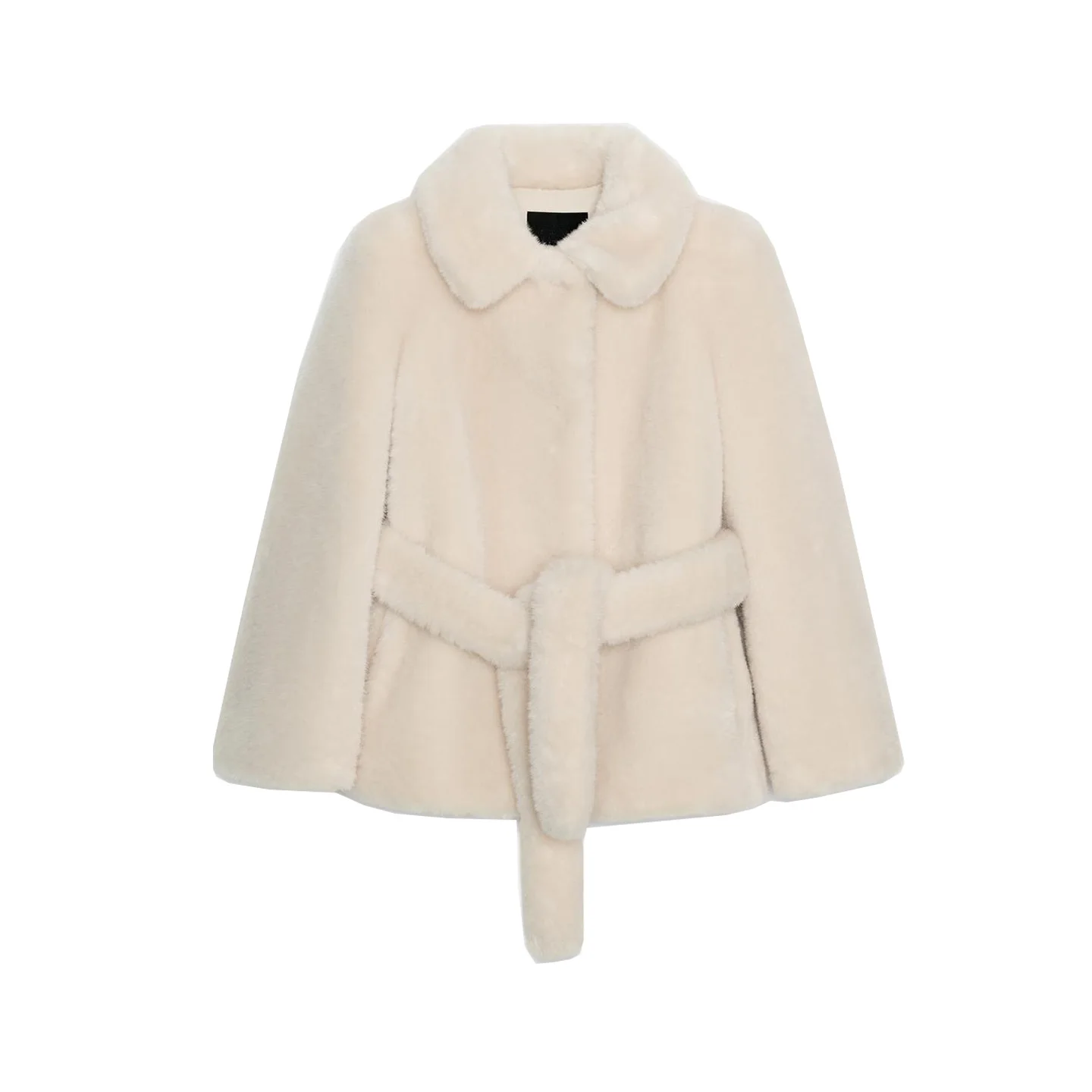 Outono novo feminino ort comprimento longo sve efeito de pele do falso casaco gola botão fechamento solto ajuste francês sle senhoras jaet