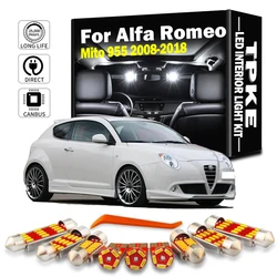 TPKE 10Pcs Canbus LED Interior Map Dome Trunk Light Kit For Alfa Romeo Mito 955 2008-2013 2014 2015 2016 2017 2018 Car Door Bulb