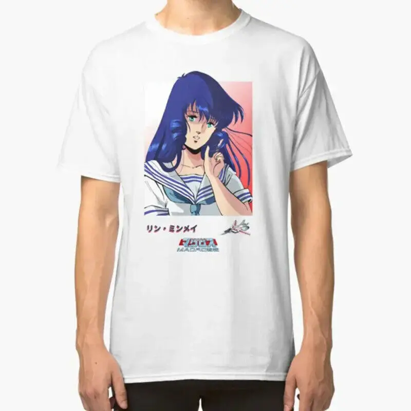 

Macross Lynn Minmay T-shirt men & women, anime unisex T-shirt, Skull Squadron