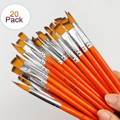 5/20PCS Artist Paint Brush Set Professional Anti-Shedding Tips Paintbrushes For Acrylic Oil Watercolor Acrylic Painting For Body
