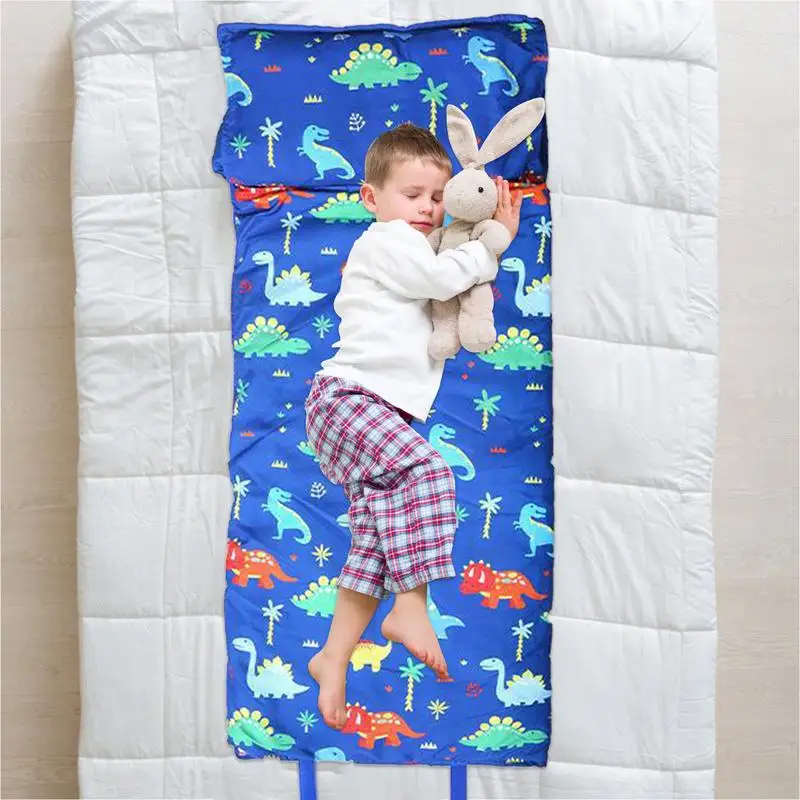 Kids Sleeping Bag Comfortable Hiking Sleeping Bag Nap Mat Roll-up Design Travel Sleeping Bag With Pillow And Blanket For Day