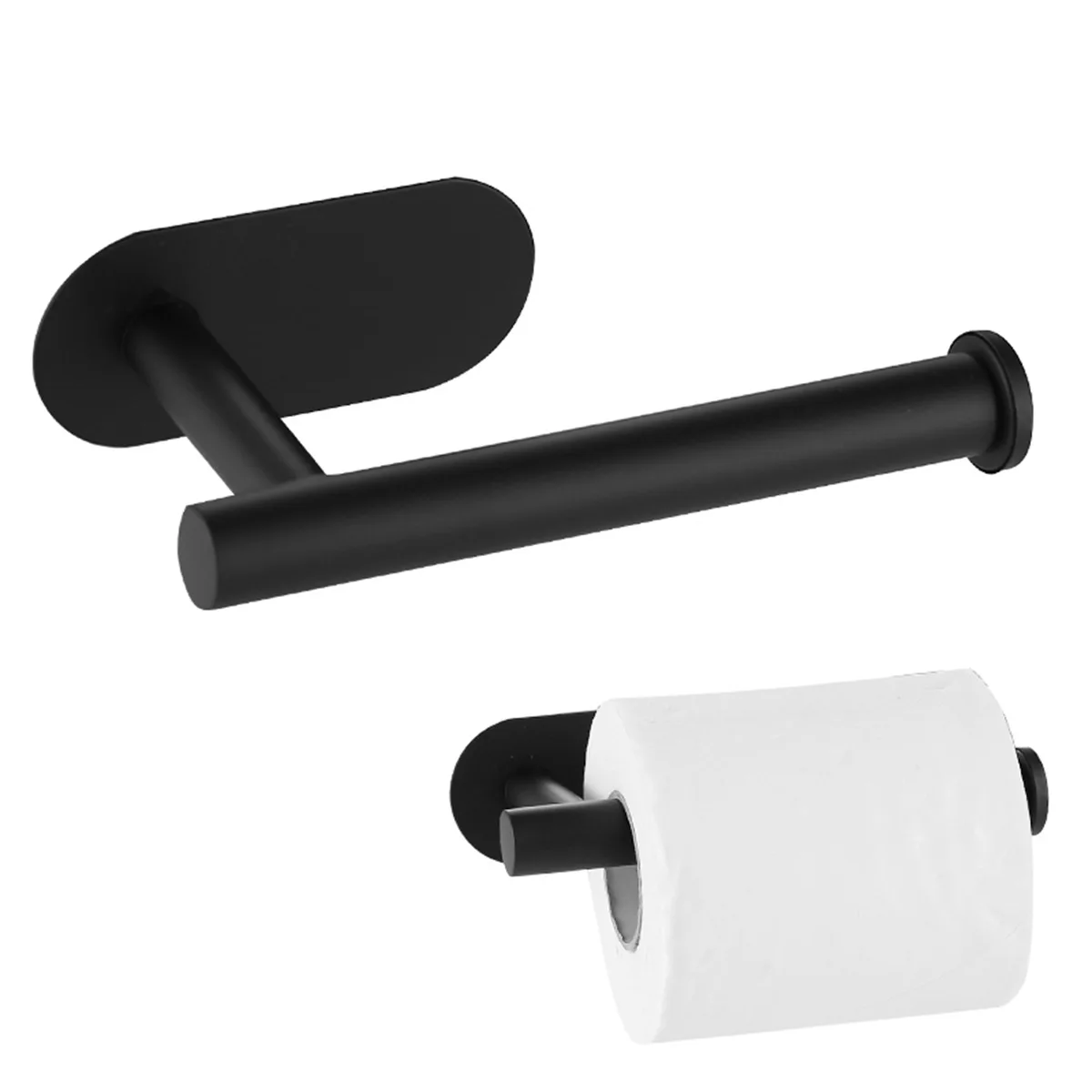 Stainless Steel Toilet Paper Holder Tissue Hanger Adhesive Toilet Paper Stand Paper Towels Holder Waterproof Bathroom Accessory