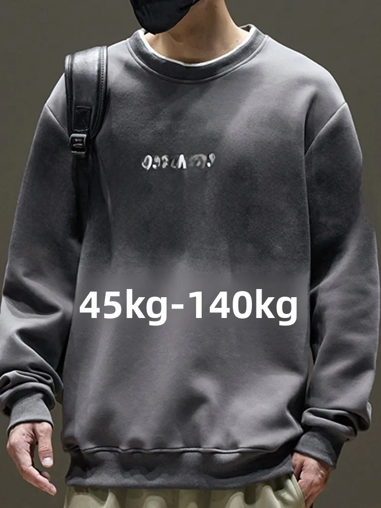 

plus Size Men's Hoodie Long Sve Comfortable Loose Fit Autumn Faion Casual Print T-irt for plus Size Men