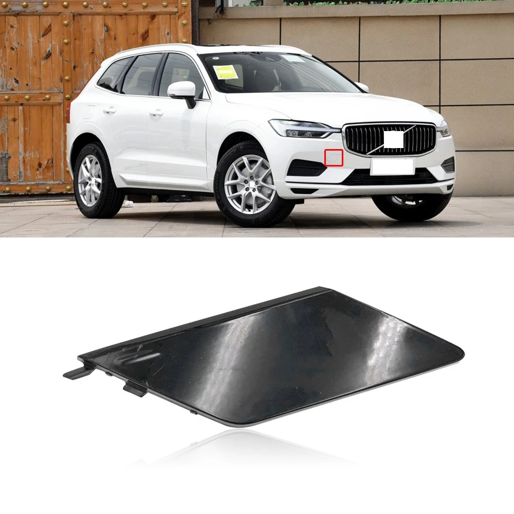 for Volvo XC60 2018 2019 Car Rear Bumper Trailer Cover Tow Hook Cap Traction Lid Towing Hood Shell Replacement 39849034—L49A