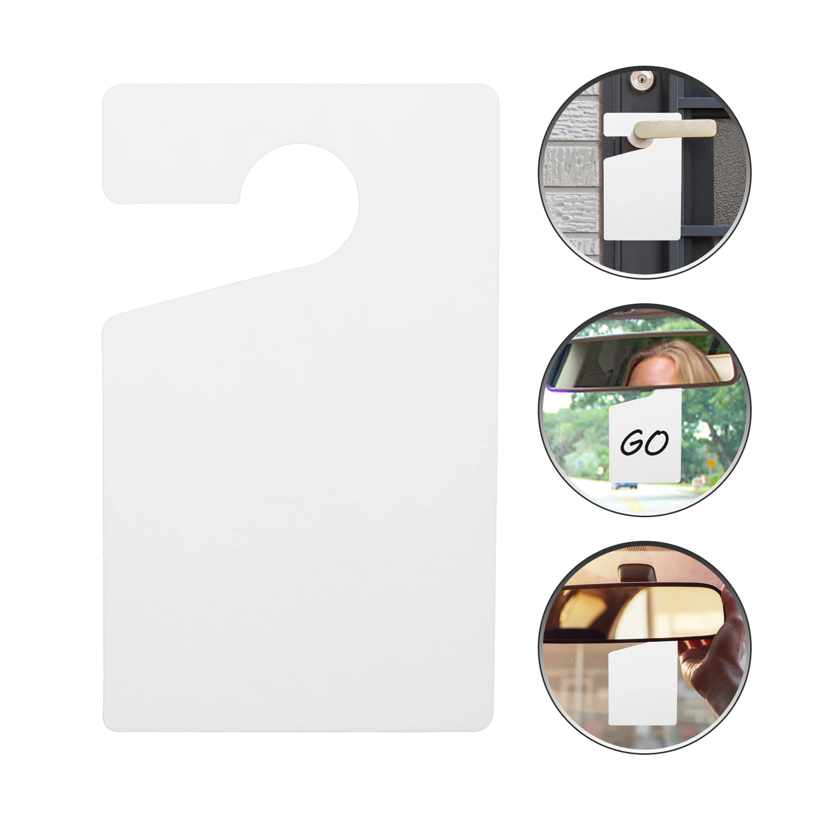 

10pcs Parking Permit Hang Tag Blank Waterproof Door Hanger Sign Rear View Mirror Tag Multi Use Parking Lot Pass Clear Holder