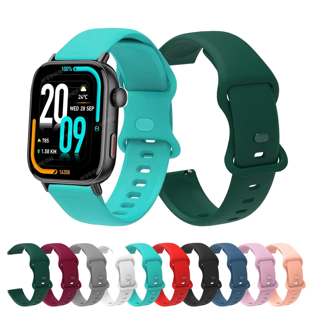 Para colmi c8 max pulseira smartwatch 20mm 22mm banda de silicone para colmi p28 plus/p8/p81 p71 p60 p68/c61 c60 c81 c80/v73 esporte correa